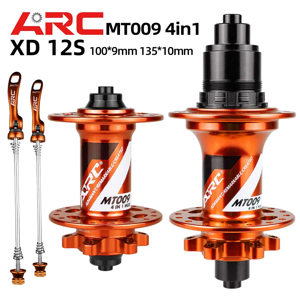 ARC MT009 4 IN 1 MTB mountain bike hubs 32 Holes qr 10 135mm thru 100mm 12 142mm front rear bicycle hubs HG MS XD 11 12 speed