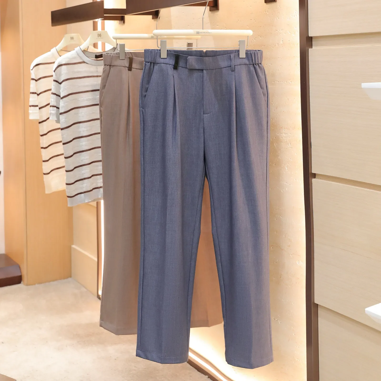 

Italian high-luxury old money wind 2026 spring and summer new business casual acetic acid linen casual pants
