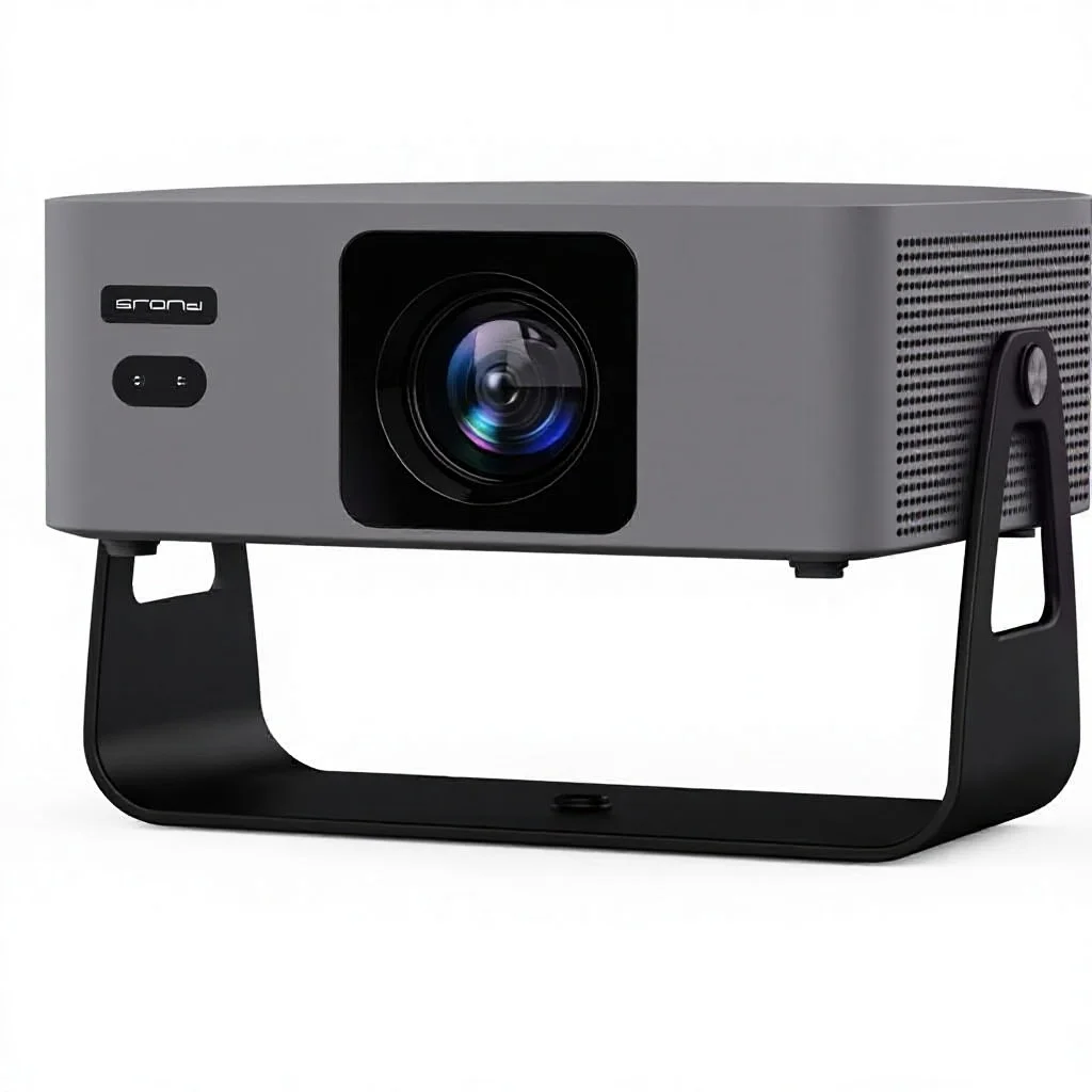 Portable Android 14 Projector 1080P 300 Lumens WiFi 6 Mini LCD 3D Ready Built-in Speakers for Business Education