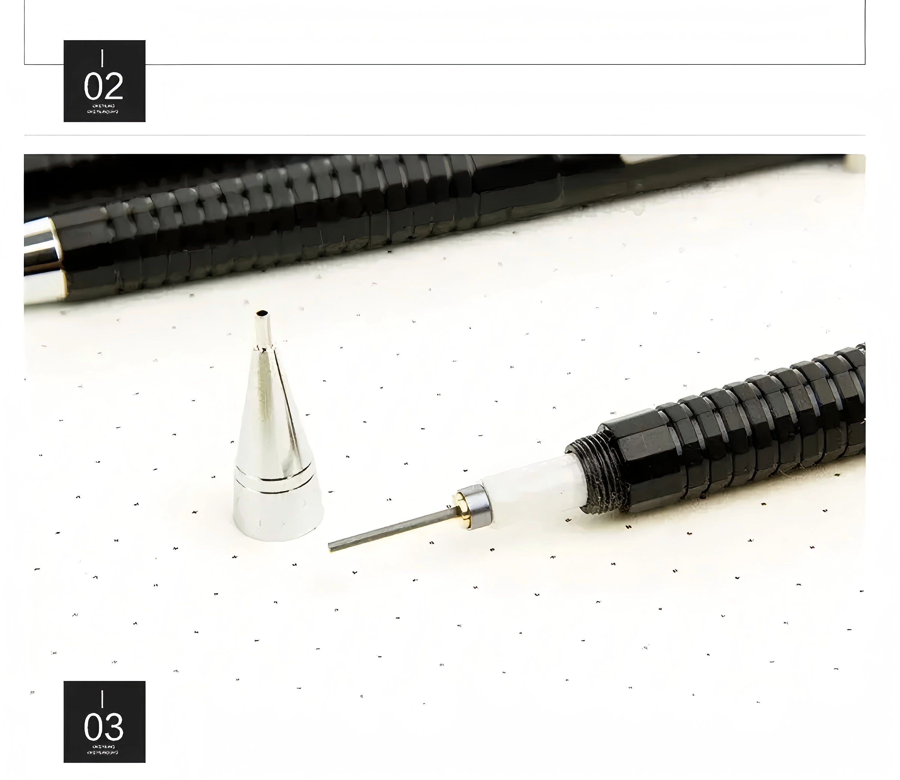 SAKURA Druckbleistift 0,3/0,5/0,7/0,9 mm Presse automatischer Bleistift Antriebsstifte Skizzenzubehör – Detail 5