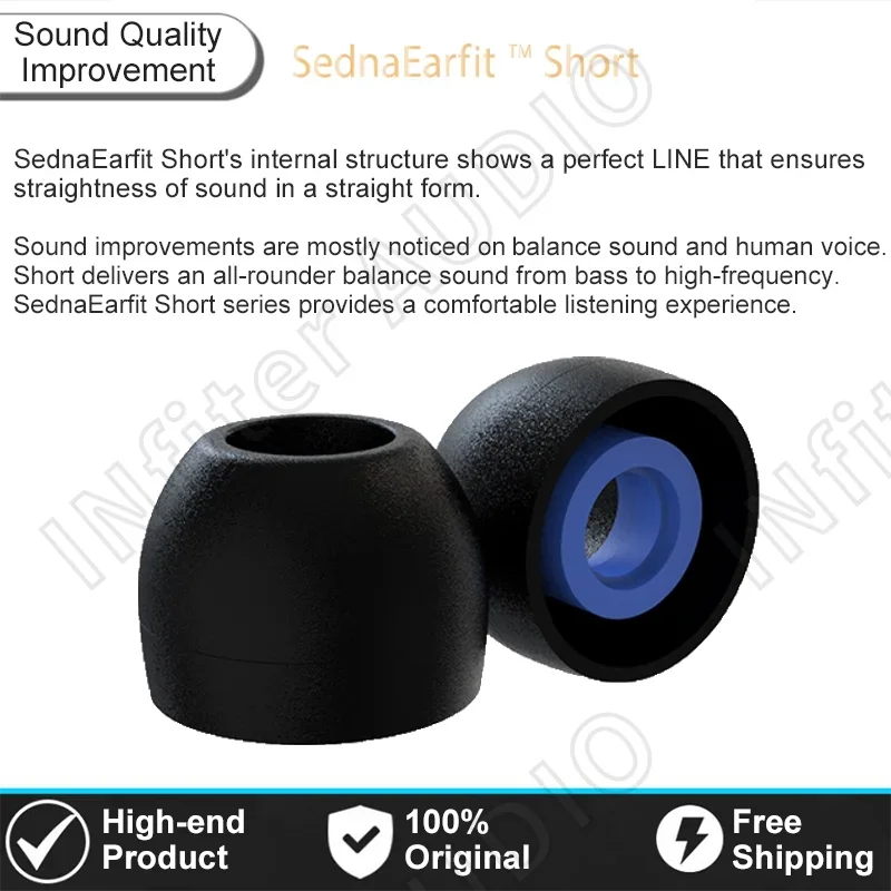 AZLA Sednaearfit نصائح أذن قصيرة خفيفة لسوني Sennheiser سيليكون سماعات أذن TWS Sednaearfit سماعات أذن قصيرة لنصائح IEM