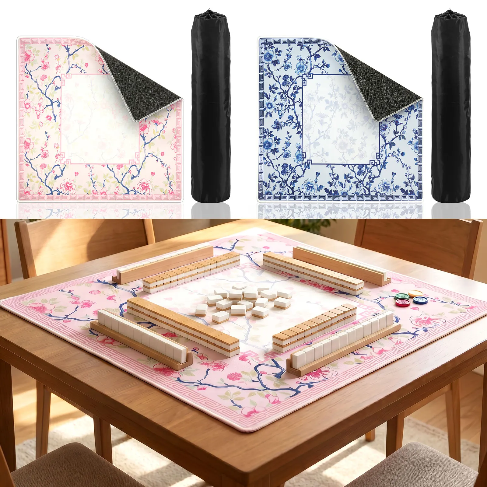 Mahjong Mat Slip And Noise Reduction Mahjongg Table Mat Game Rubber Table Mat Party Multiplayer Game Entertainment Accessories