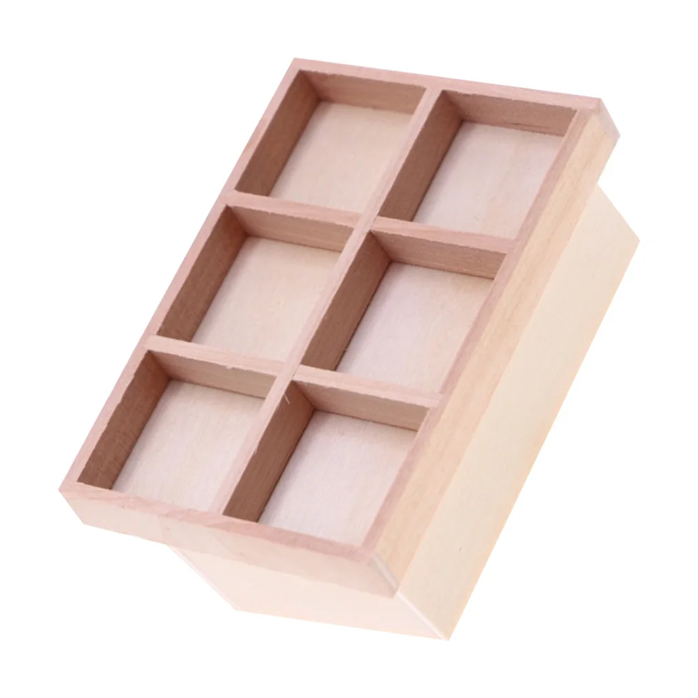 

Miniature Wooden Fruit and Vegetable Rack Natural Finish DIY Paintable Dollhouse Furniture Mini Grocery Store Shelf Accessories