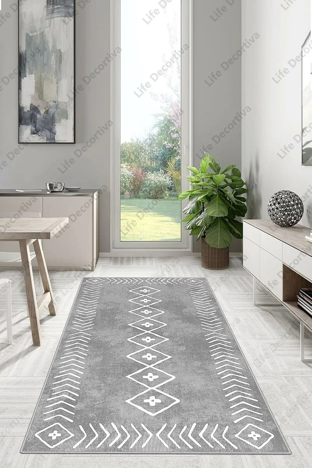 

Digital Printing 60x100m Washable Non-Slip Base Modern Living Room Kitchen Hallway Runner Rug Fast Delivery Rug