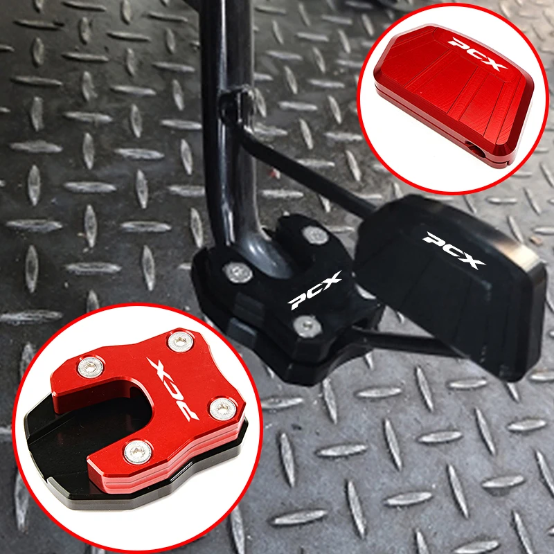 Motorcycle Side Stand Enlarge & Support Kickstand Column Auxiliary For Honda PCX125 PCX150 PCX 125 150 2018-2026+ Accessories