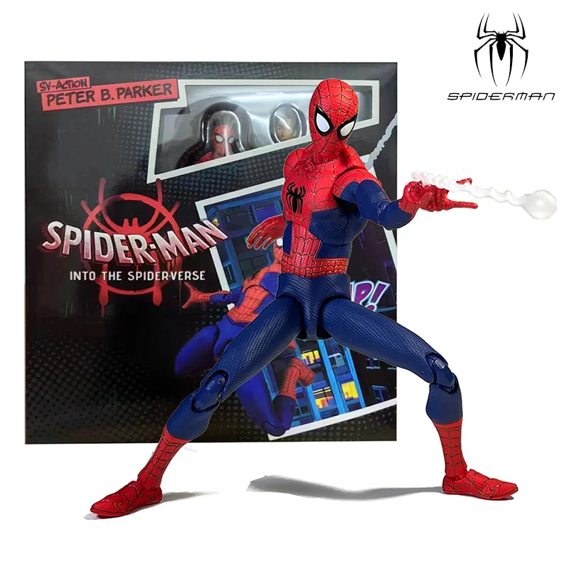 

Spider-Man Anime Figure Sentinel Sv Action Spider-Verse Miles Morales Peni Parker Action Figurine Movable Doll Toy Gift