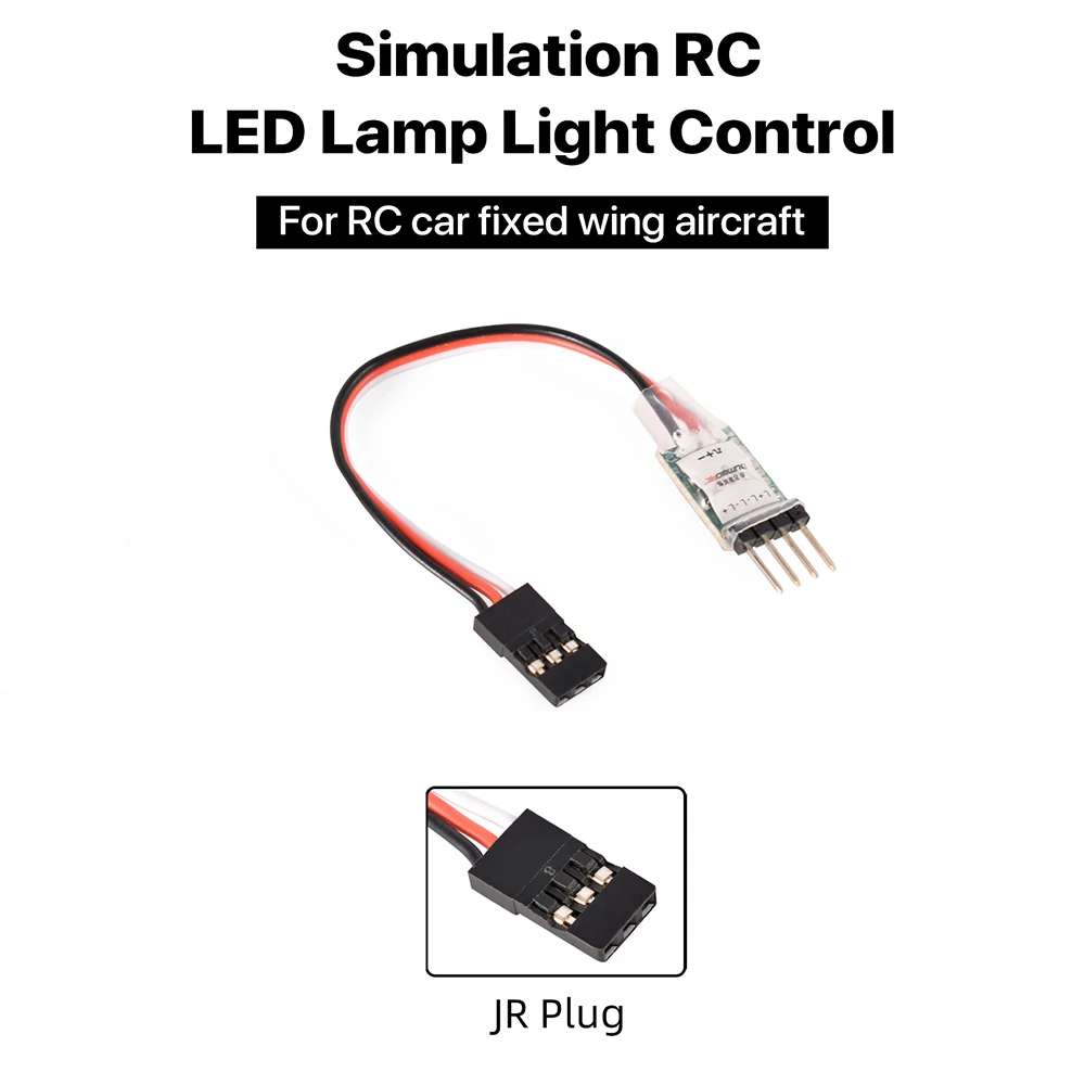 DUMBORC lampu LED 3CH, modul pengontrol lampu LED 3CH, sistem Panel sakelar nyala/mati JR Plug untuk kendaraan mobil RC, suku cadang pesawat sayap tetap