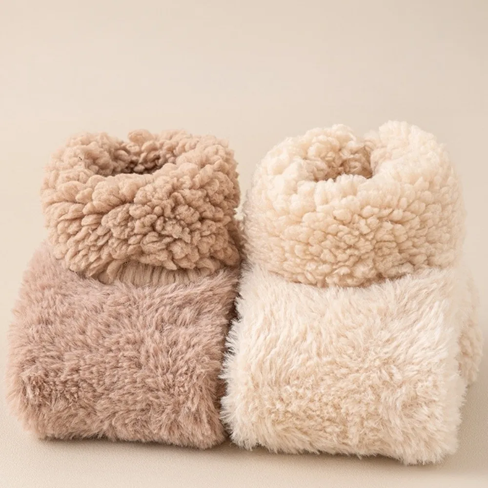 

Berber Fleece Sleeping Socks Keep Warm Night Wear Floor Socks Solid Color Postpartum Care Winter Foot Covers Sleep Time