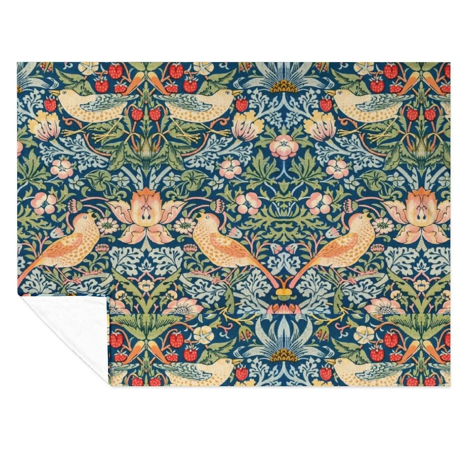 

The strawberry thieves pattern Throw Blanket Furrys halloween Shaggy Picnic Blankets