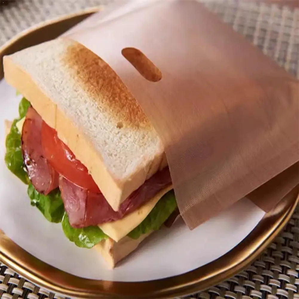 Reusable Toaster Bag Nonstick Bread Bag Heatresistant Sandwich Baking Bag Cookies Pocket Toastie Bag Baking Accessories ﻿