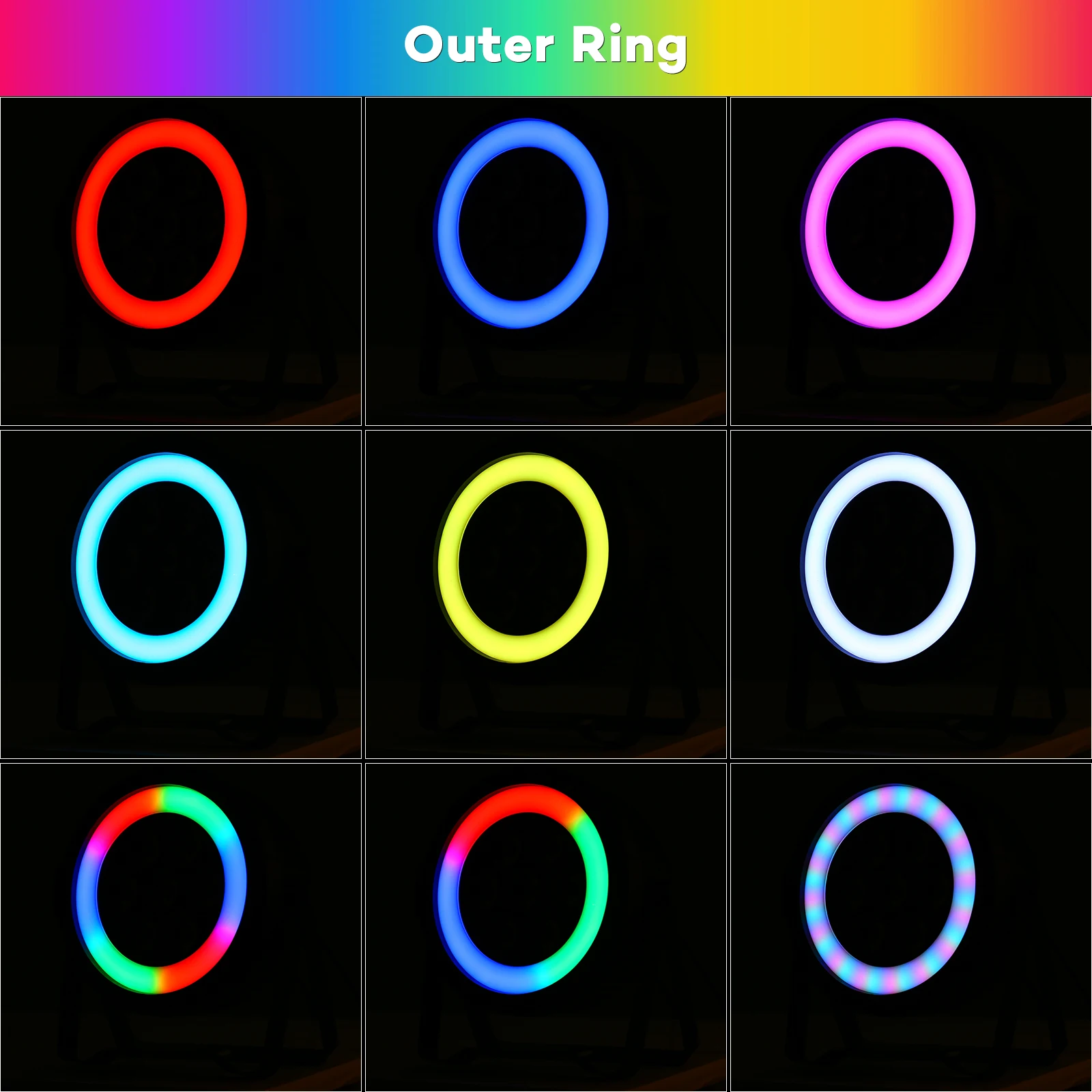 Somspot 8 STKS RGBW 4-IN-1 LED Par Lights DMX512 Geluidscontrole Podiumeffect Verlichting Projector voor Party Concert Bruiloft Theater