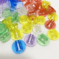 50 pezzi/set supporto in plastica trasparente a 6 colori per componenti per giochi da tavolo in carta da 2mm supporto per carte
