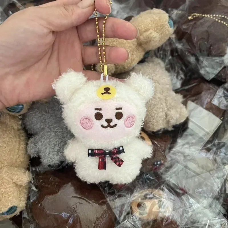 Bt21ed اليومية المحدودة سلسلة تاتا شيمي منقوشة أفخم دمية زوجين حقيبة مدرسية قلادة لطيف الكرتون كوكي كويا دمية المفاتيح هدية