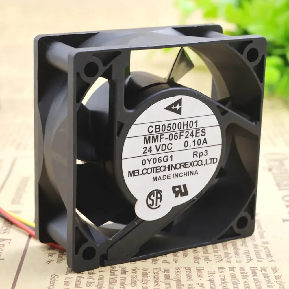 MR-J3 CB0500H01 MMF-06F24ES-RP3 6025 DC24V 0.10A 3wire server inverter cooling fan 60X60X25MM