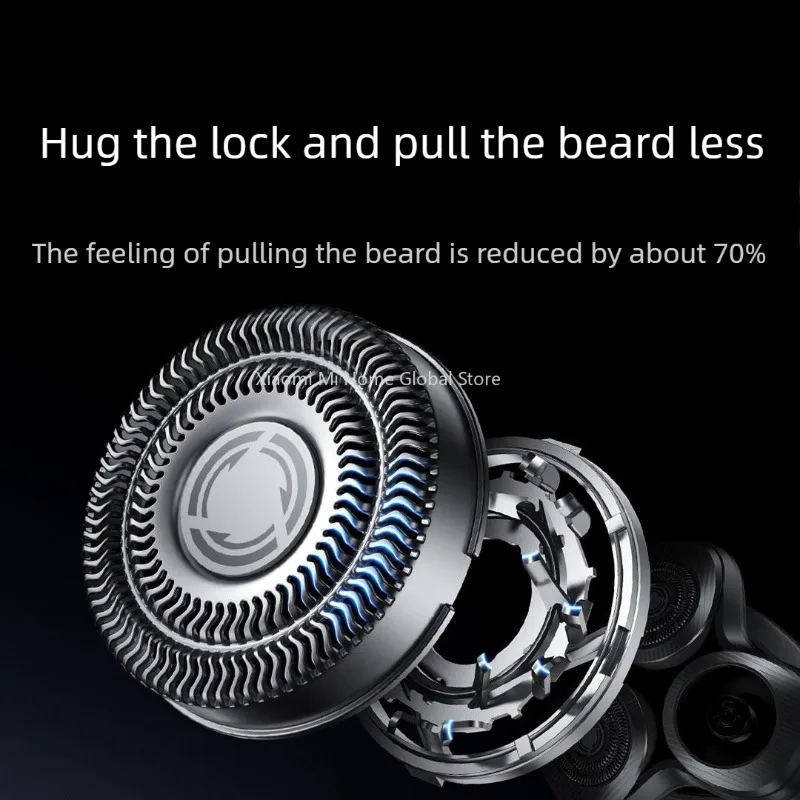 MIJIA Electric Shaver Pro Replacement Blade 360° Floating Head Dual Ring Lock Mijia Electric Shaver Pro Replacement Heads New view 2