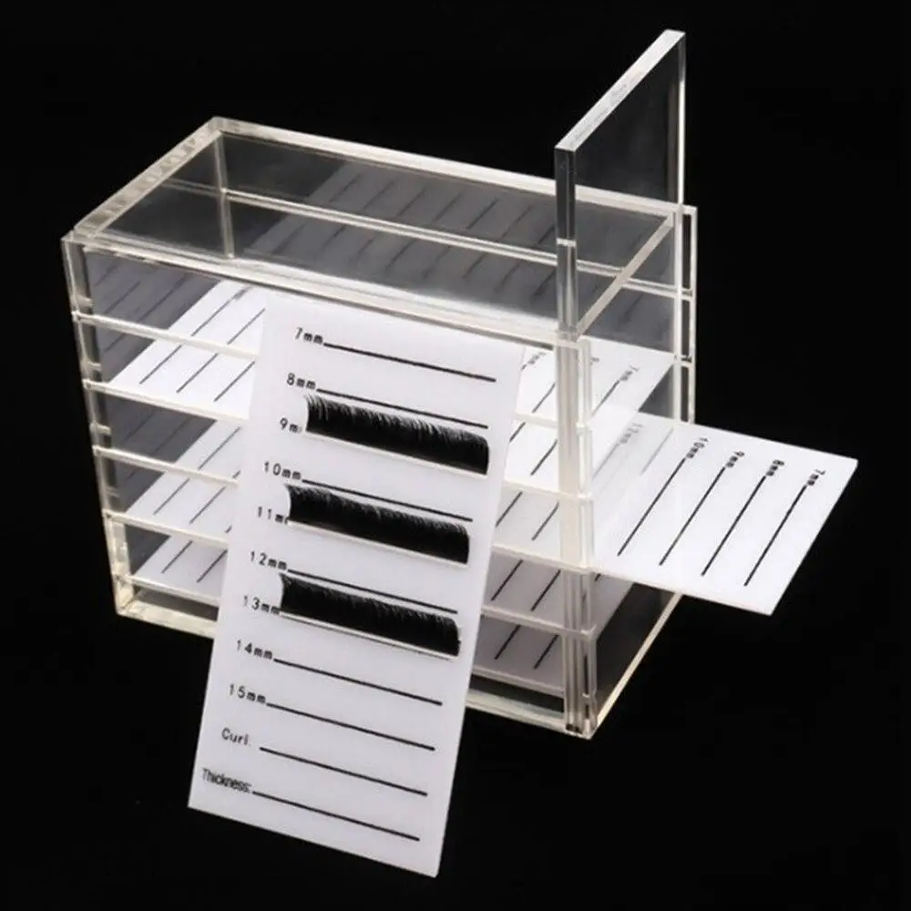 False Eyelashes Storage Box 5 Layers Acrylic Pallet Lash Holder Display Stand Tools
