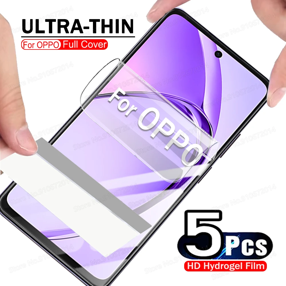 5PCS Screen Protector For OPPO A40 A40m A98 A97 A96 A79 A78 A76 A59 A58 A56 A17 A17K A60 A80 A38 A3 Pro Ultra Thin Hydrogel Film