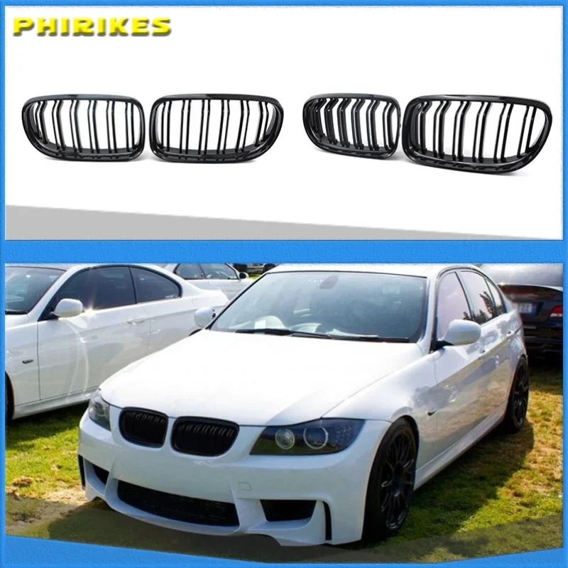 

1 Pair Car Front Grille Gloss Black Inlet Grille for BMW E90 LCI 3-Series Sedan/Wagon 2009 - 2011