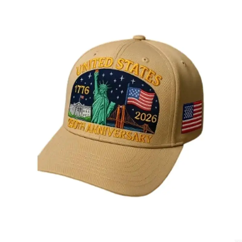2026 New Lightweight Cotton Cap With 250th Anniversary Print Patriotic Celebration Hat