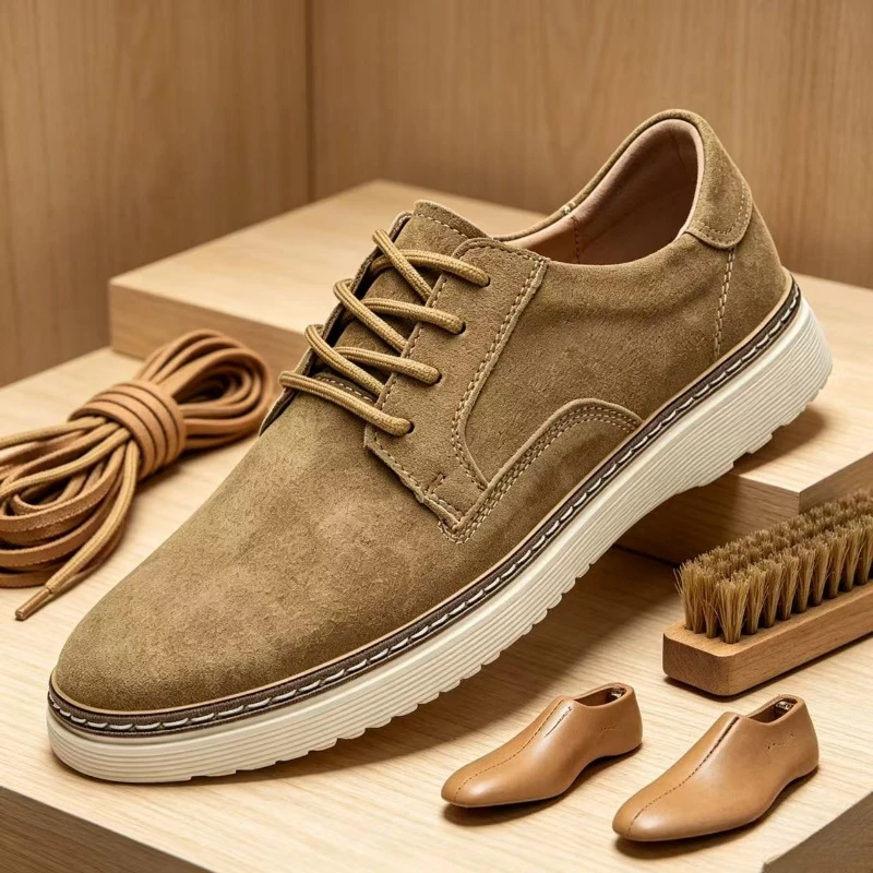 

Classic Genuine Leather Casual Shoes Sneakers Man Elevator Shoes Height Increase Shoes for Men Insoles 6CM Sports Leisure Taller
