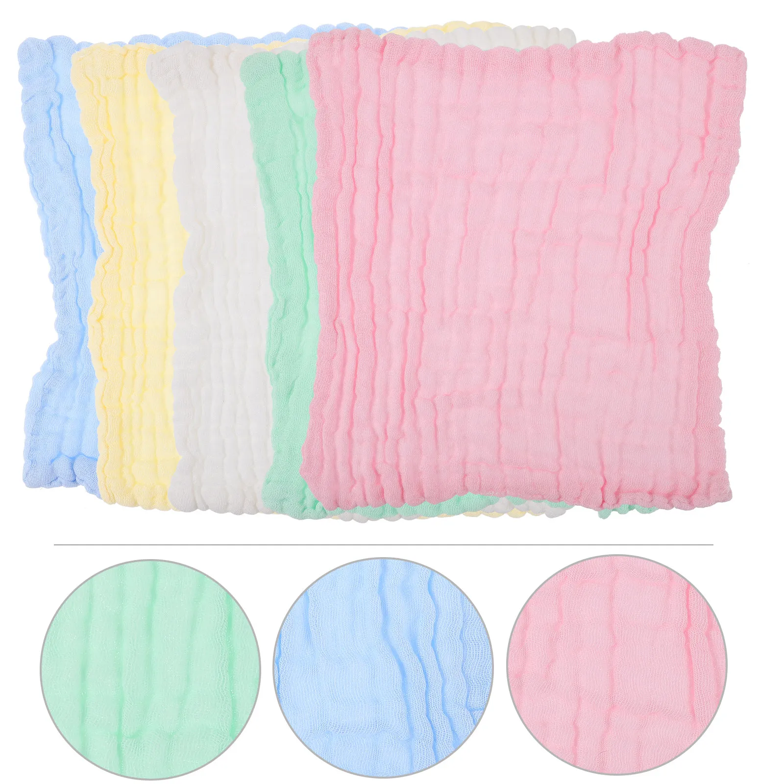10Pcs Small Cotton Washcloths Multicolor Soft Comfortable Face Towels for Bath Washing Face Spa Towels Wash Cloth
