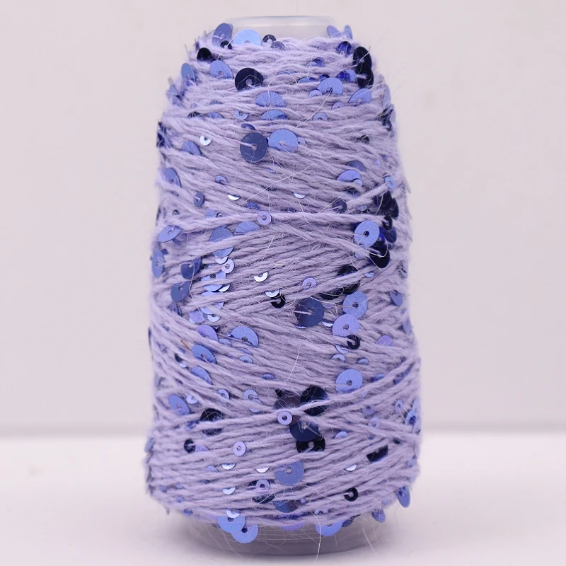 Şérjas 500 جرام 1100 متر أفخم الأنجورا أرنب الشعر الغزل 3 مللي متر + 6 مللي متر الترتر DIY بها بنفسك الحياكة عيد الميلاد سترة قبعة وشاح الديكور غزل الصوف