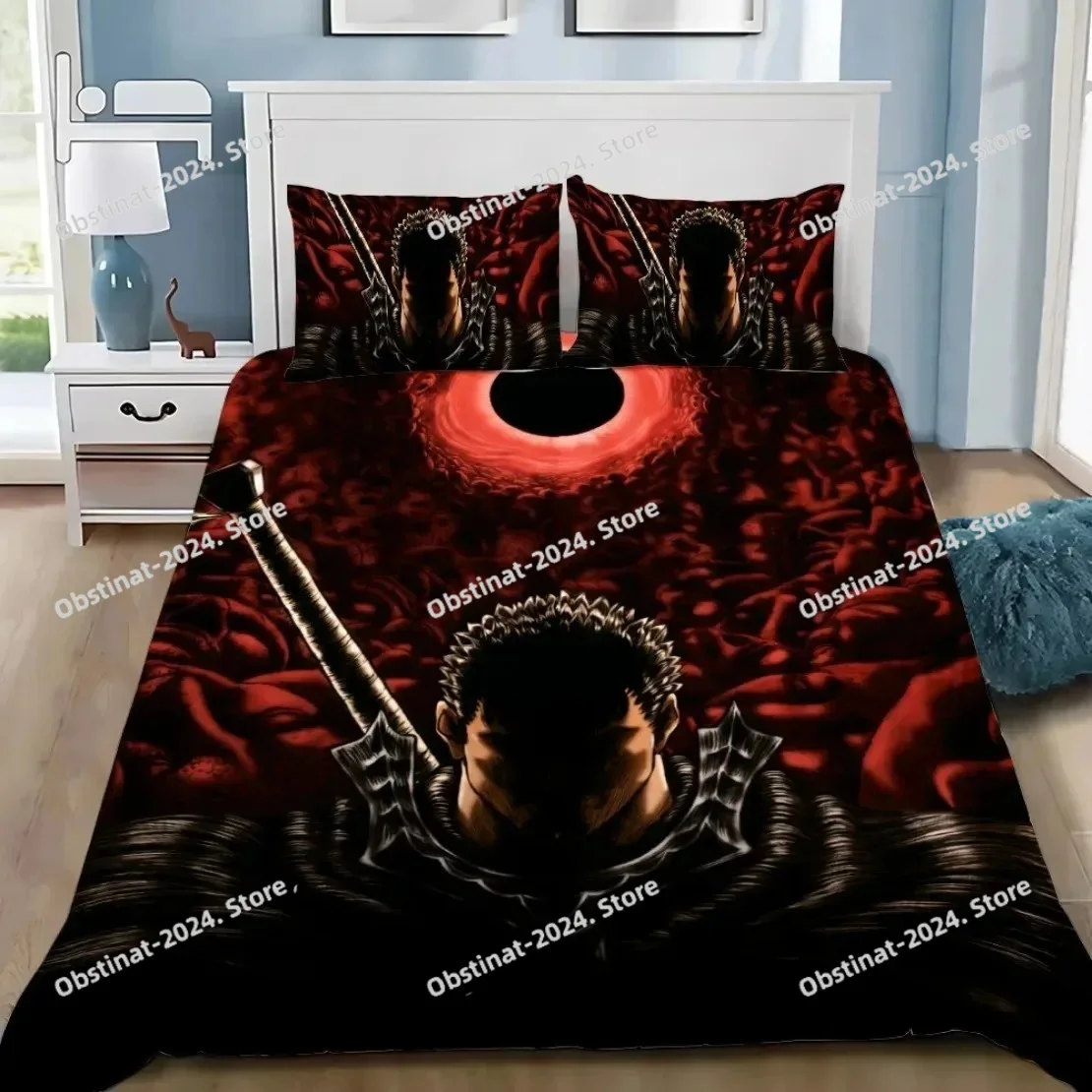 

Anime Berserk Bedding Set Berserk Duvet Cover Pillowcase Adult Boy Girl Bedroom Decoration Single Double Large Size
