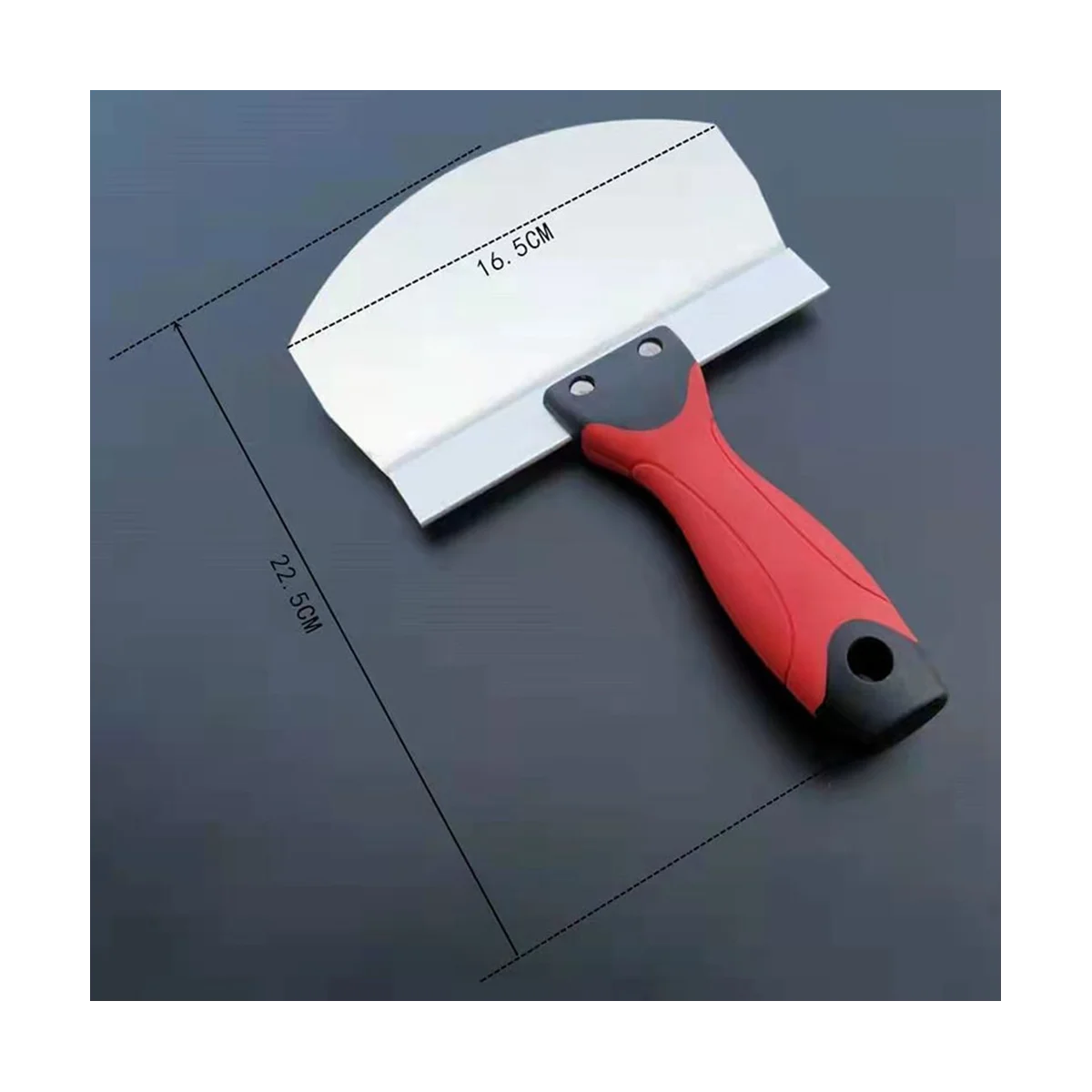 Colher de balde de 2 pces para drywall, colher de balde de aço inoxidável de gesso-lâmina sagrada curvada de 6.5 Polegada para pintura, argamassa