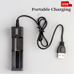 For Rechargeable Batteries Li-ion 18650 14500 Universal Charger 1 Slot Battery USB Charger Adapter LED Smart Chargering