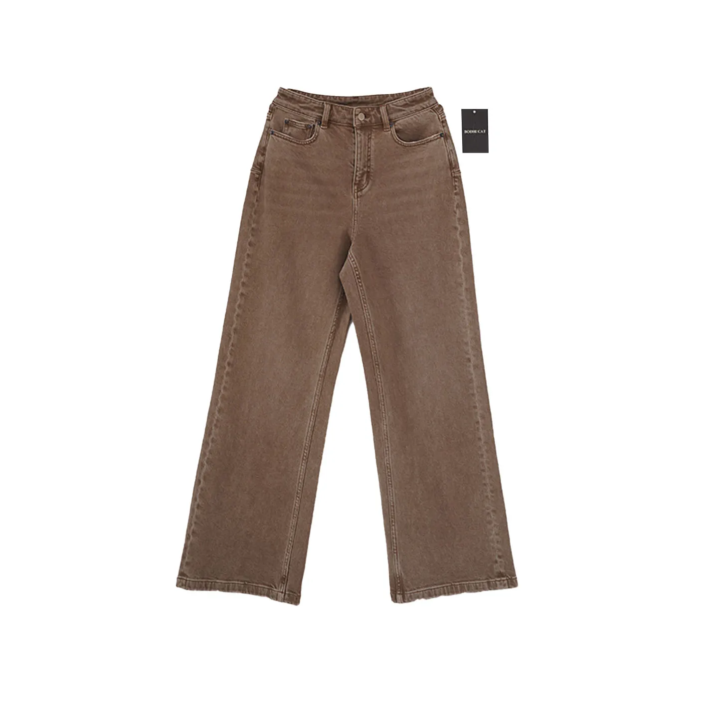 

Джинсы с высокой талией и широкими штанинами в ретро-стиле Гонконга, женские, модные, весна 2026, утягивающие, из денима, с высокой талией и широкими штанинами