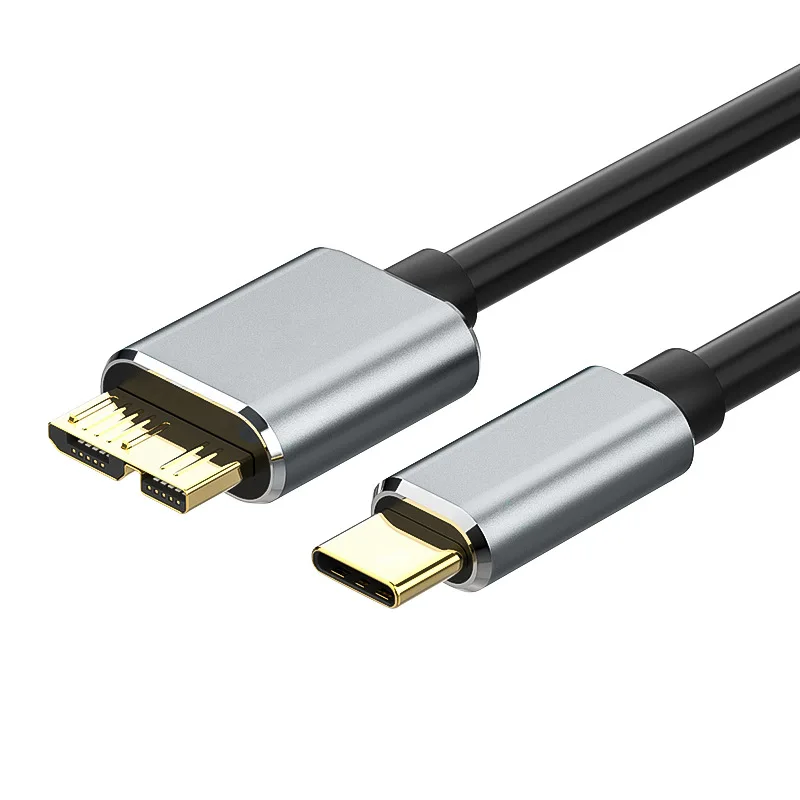 Conector de Cable Micro B USB 3 0 a tipo C, sincronización de carga, 5Gbps, transferencia tipo C a USB 3,0, Cable Micro B, Cable de datos de disco