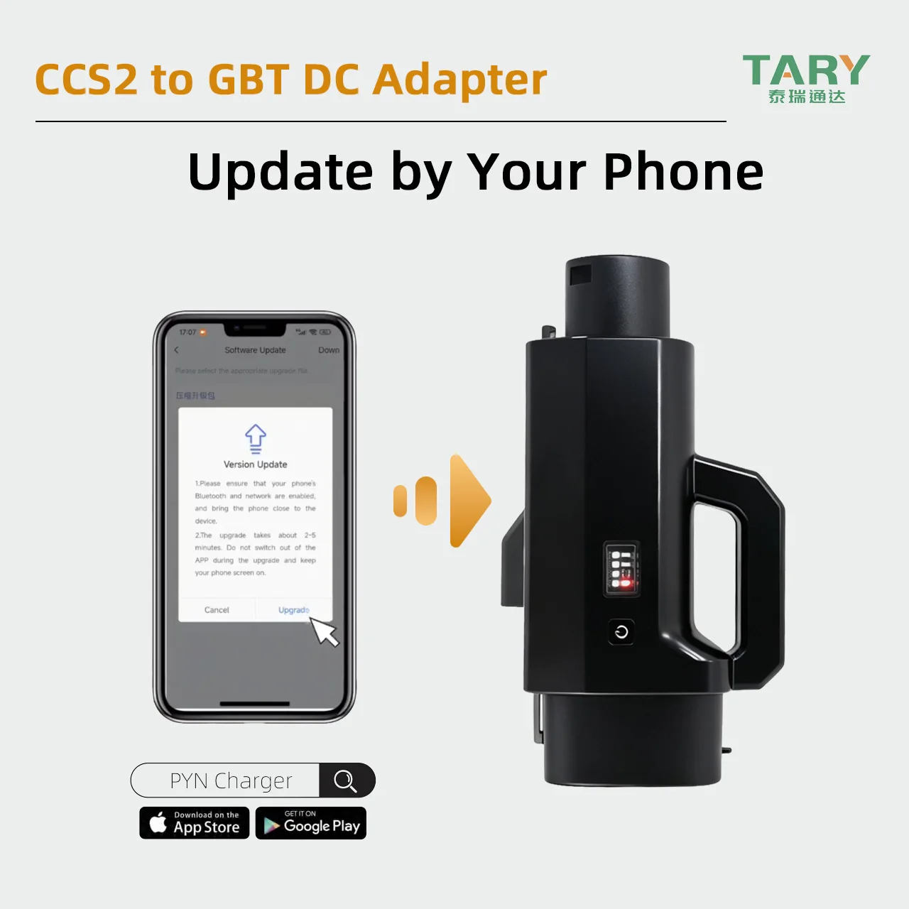 CCS2 to GBT DC Adapter 400kW 400A V300A OTA Upgrade via Phone Stable Fast Charging EV Connector Source Factory New Upgraded