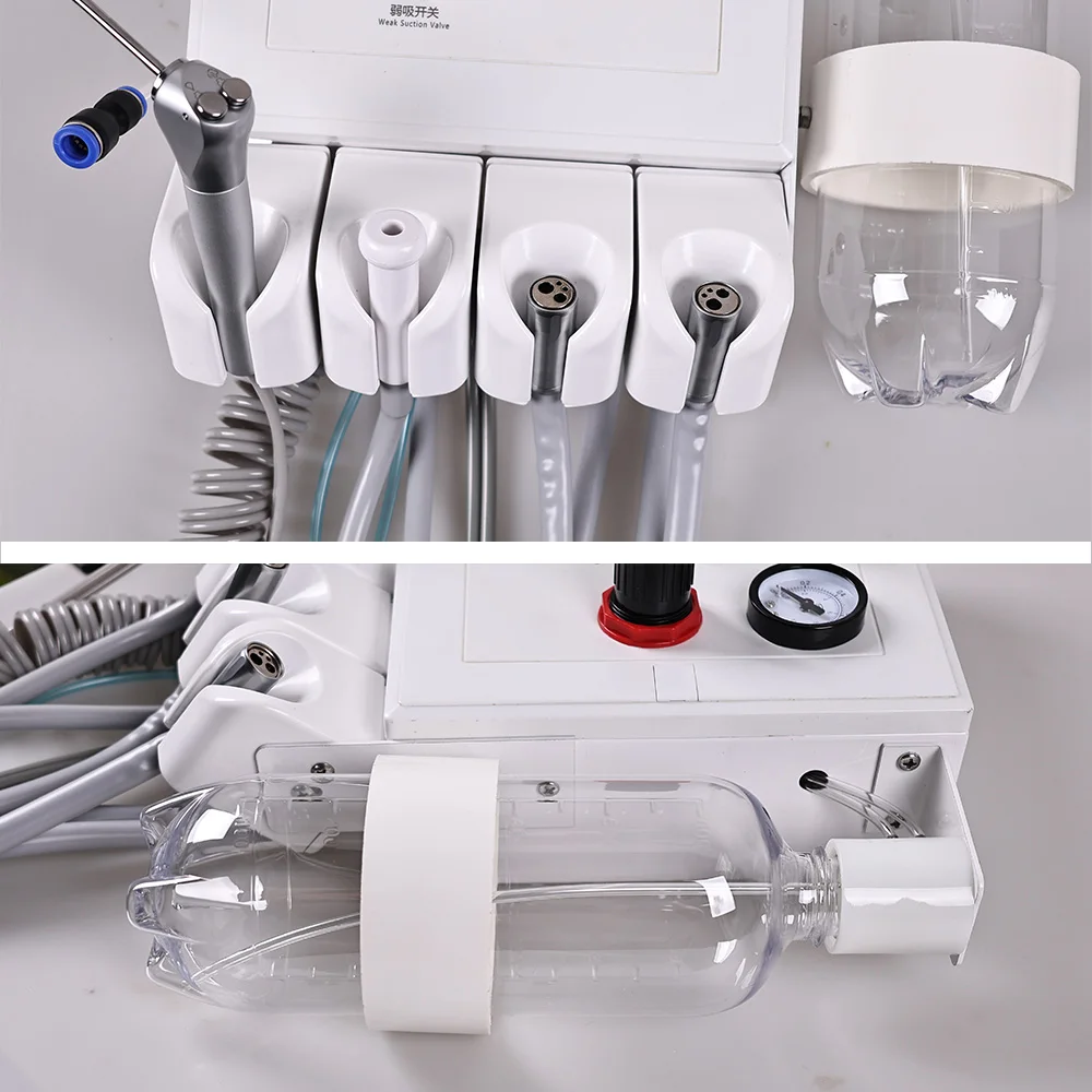 SYJH Dental 2/4 Holes Portable Turbinewith 3 Way Syringe Handpiece Dentist Air Turbine Unit Teeth Whitening Dentistry Tools