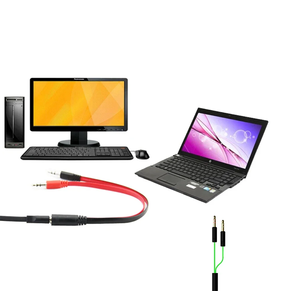 Thay Thế Hình Chữ Y Micro Âm Thanh Máy Tính Bộ Chia Cáp Dây Nối Dài Dây Dòng Tai Nghe Nhét Tai Razer Hammerhead Pro Duo V2 Tai Nghe Nhét Tai