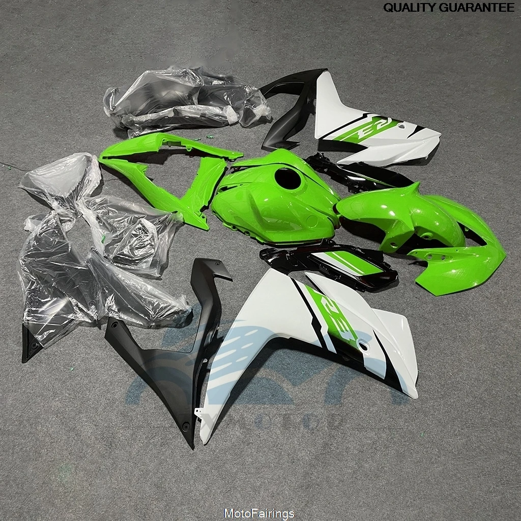 Fit YZFR3 2015 2016 2017 2018 Motorcycle Fairing Set for YAMAHA YZF R3 2015 2018 ABS Plastic Road White Green Bodykit NEW