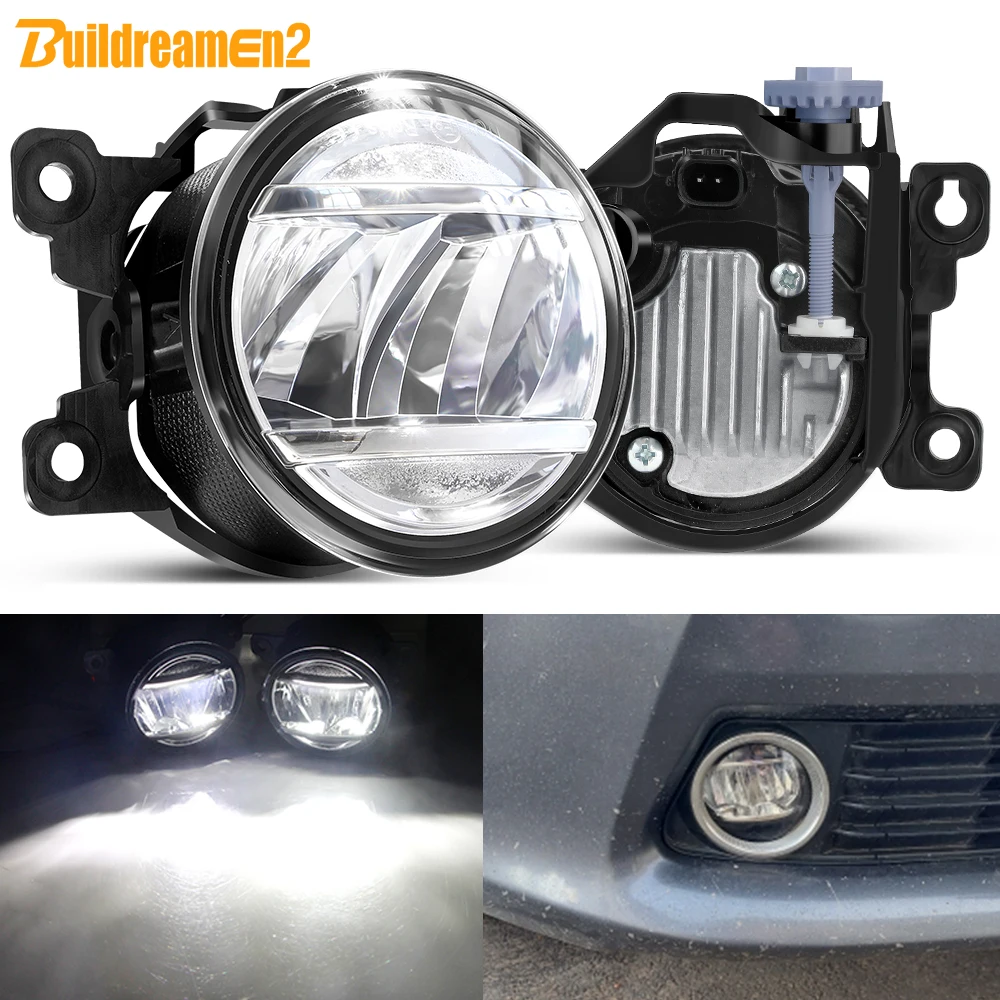 Conjunto de luz antiniebla LED delantera para coche, luz diurna mejorada para Ford Focus Explorer Fiesta Fusion Mustang Transit Ka Ranger Edge, 2 piezas