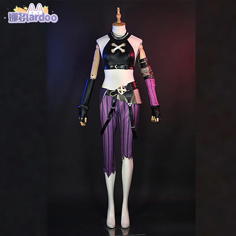 Jinx Cosplay Costume Game LOL League of Legends Cos Outfits Top Pants Halloween Carnival Party Role Play Uniform for Women Girls