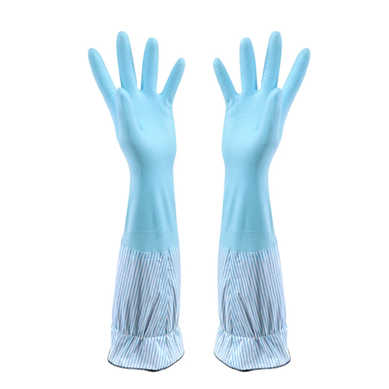 Household Gloves Latex Free Cleaning Gloves Long Cuff,Cotton Lining,Kitchen Gloves 2 Pairs For Cleaning Washing Working