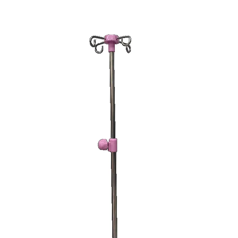 Good quality stainless steel floor infusion support removable hospital medical infusion iv pole drip stand