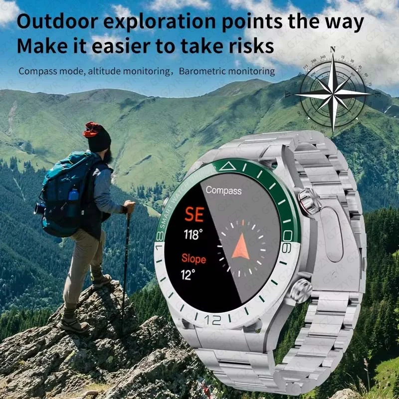 New For Huawei Watch Ultimate Men Smart Watch Bluetooth Call GPS Track NFC Compass IP68 Waterproof Heart Rate Sports Track Watch