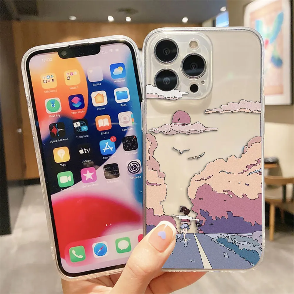 Sunset Scenery Girl Phone Case For Infinix HOT ZERO 50 40i 40 30 30I 20 20I 20S 12 12I 11S PLAY TECNO SPARK 10 20 Clear Case