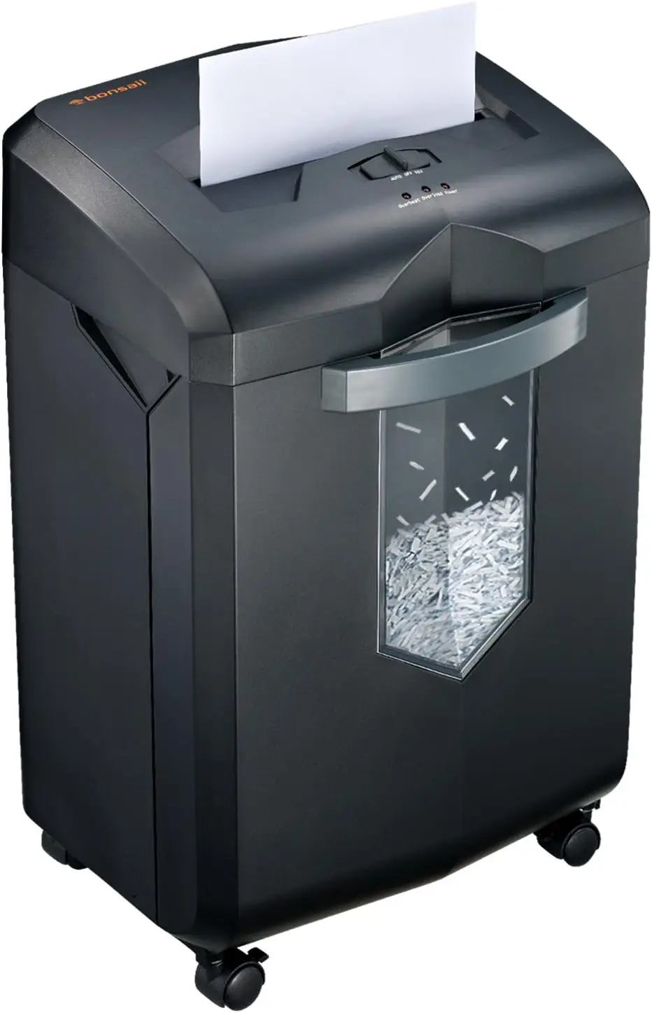 18-Sheet Heavy Duty Cross-Cut Paper Shredder with 6 Gallon Basket and 4 Casters for Office Use, 60-Minute Runtime