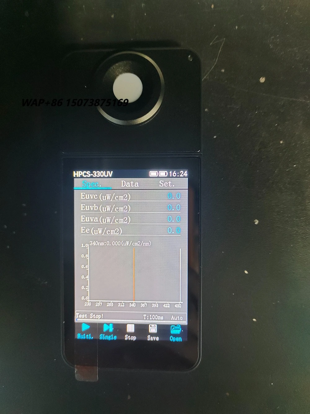 230-450nm UV Light Spectrometer UVA UVB UVC Lamp Irradiance Power Tester Wavelength Meter Spectrum Analyzer HPCS330UV HOPOOCOLOR