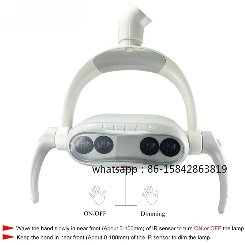 Dentistry Chair Operating Dental Oral Light Shadowless LED Lamp Inductive Infrared On/Off, 22mm/26mm Connector