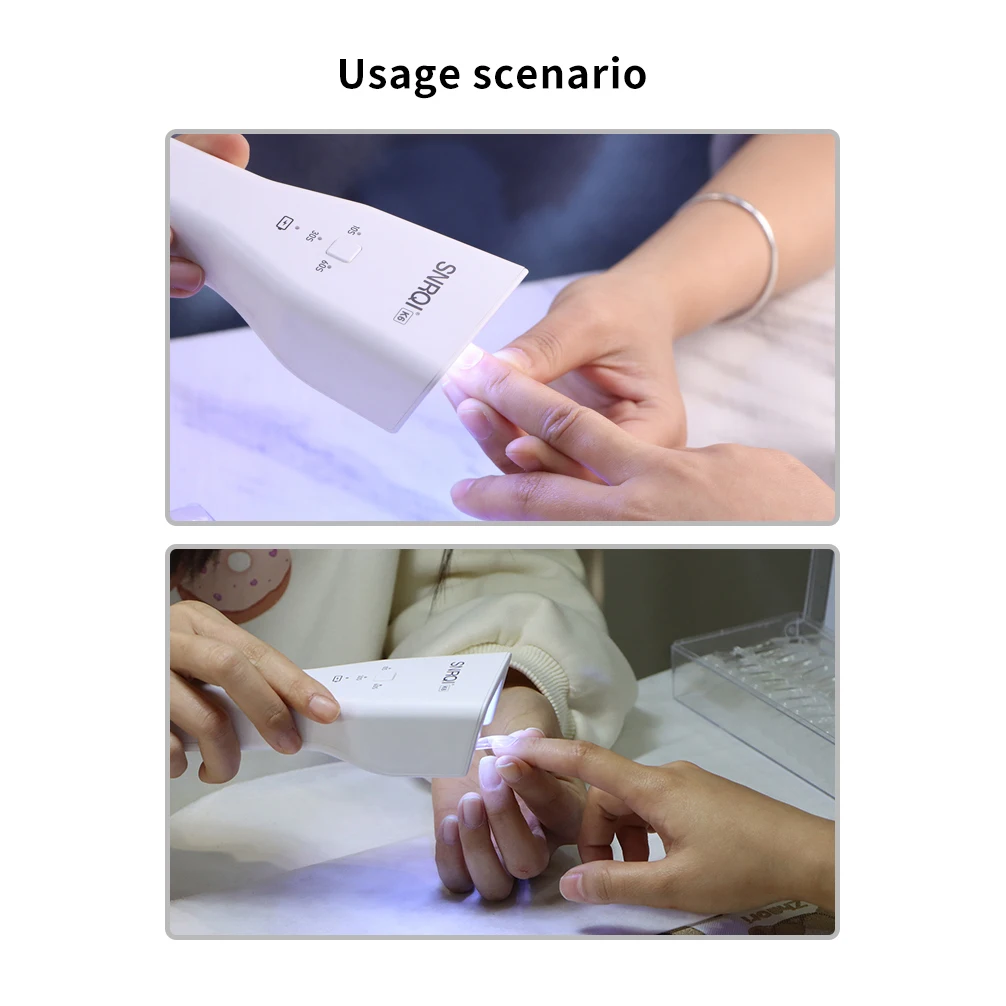 Venda quente 2-em-1 portátil mini flash cura luz sem fio uv led gel lâmpada do prego para secador de feixe focado