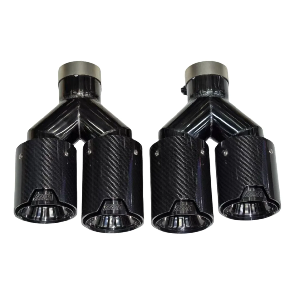 Exhaust Tip for 2020+  G20 G21 320D 330I 330D 330E G22 G26 425I 430I 4 Outlet Carbon Fiber M logo Muffler Exhaust Tail Pipe