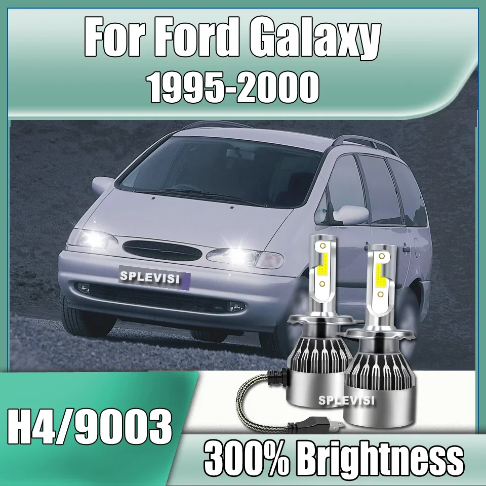 Lâmpada de Farol Automotivo LED H4 Hi/Lo Beam 12V para Substituição em Ford Galaxy 1995-2000 - Longa Vida Útil