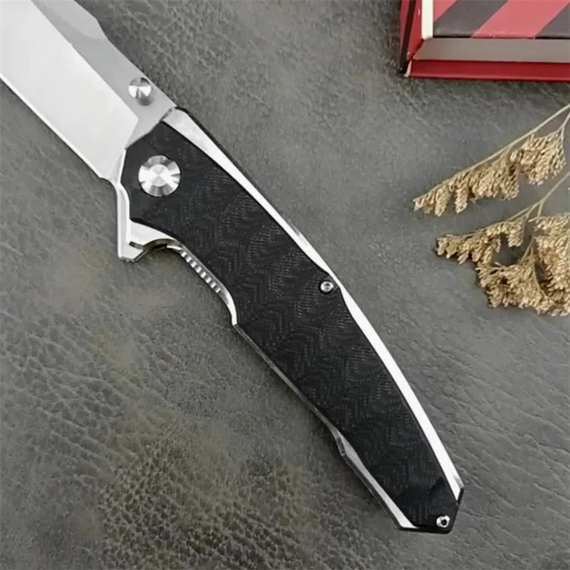 D2 folding knife, outdoor camping survival tactics Hunting self-defense multi-purpose EDC pocket pocket pocket knife