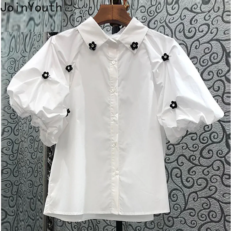 Joinyouth Blusas Mujer De Moda 2023 Women's Clothing Temperament Tops Femme Sweet Puff Sleeve Vintage Blouse White Shirts 27e751