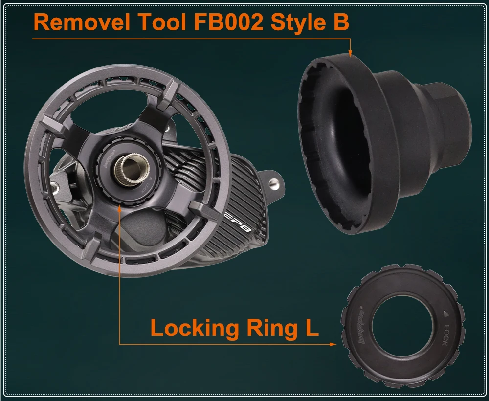 HEPPE E-Bike Motor-Sicherungsring Montage- und Demontagewerkzeug für Shimano E6100 E7000 E8000 E8050 EP8 Motor – Detail 15